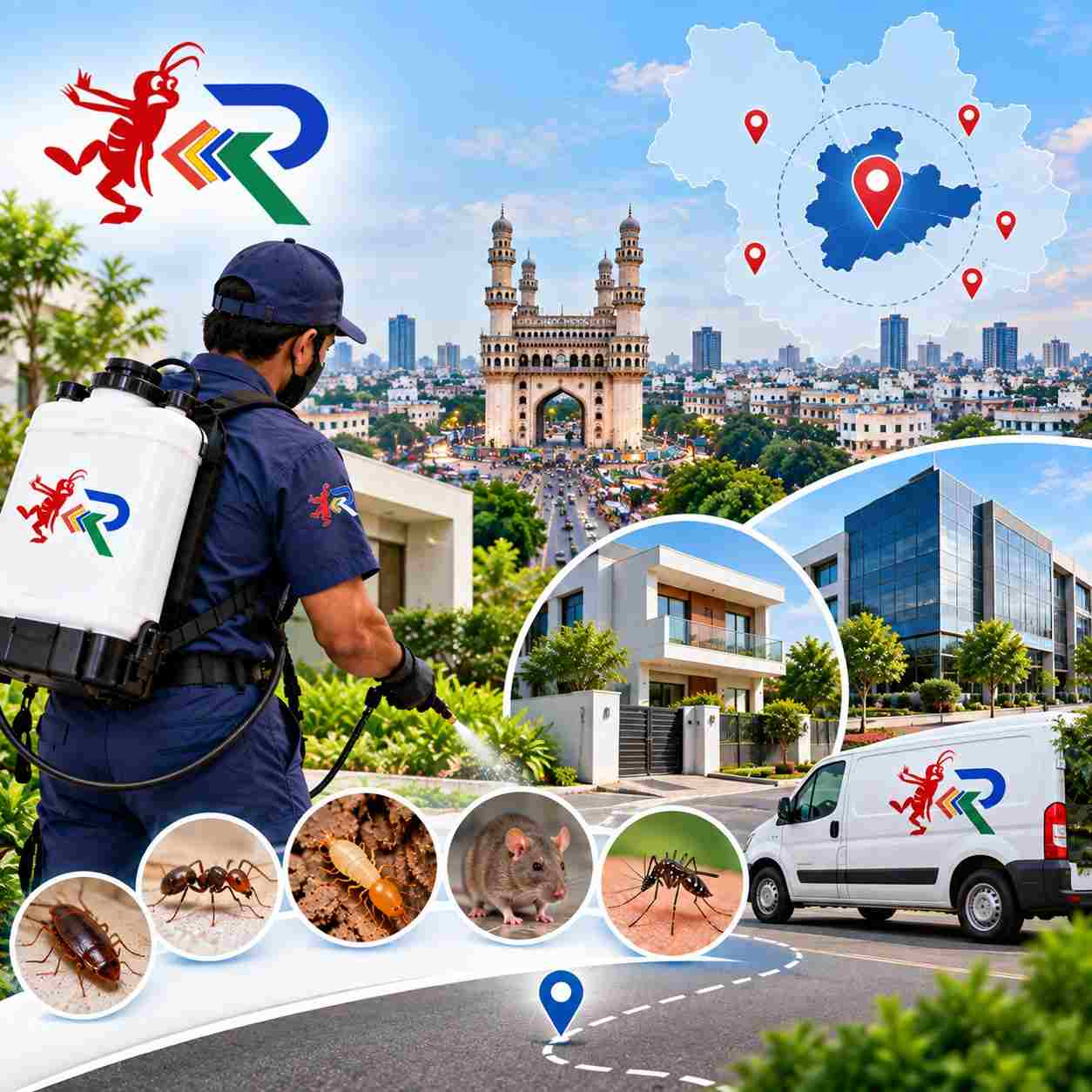 Rentix Pest Management service location in Hyderabad