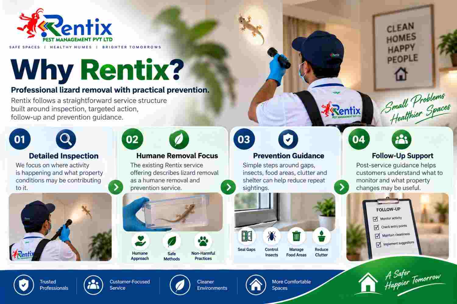 Rentix lizard removal professional service