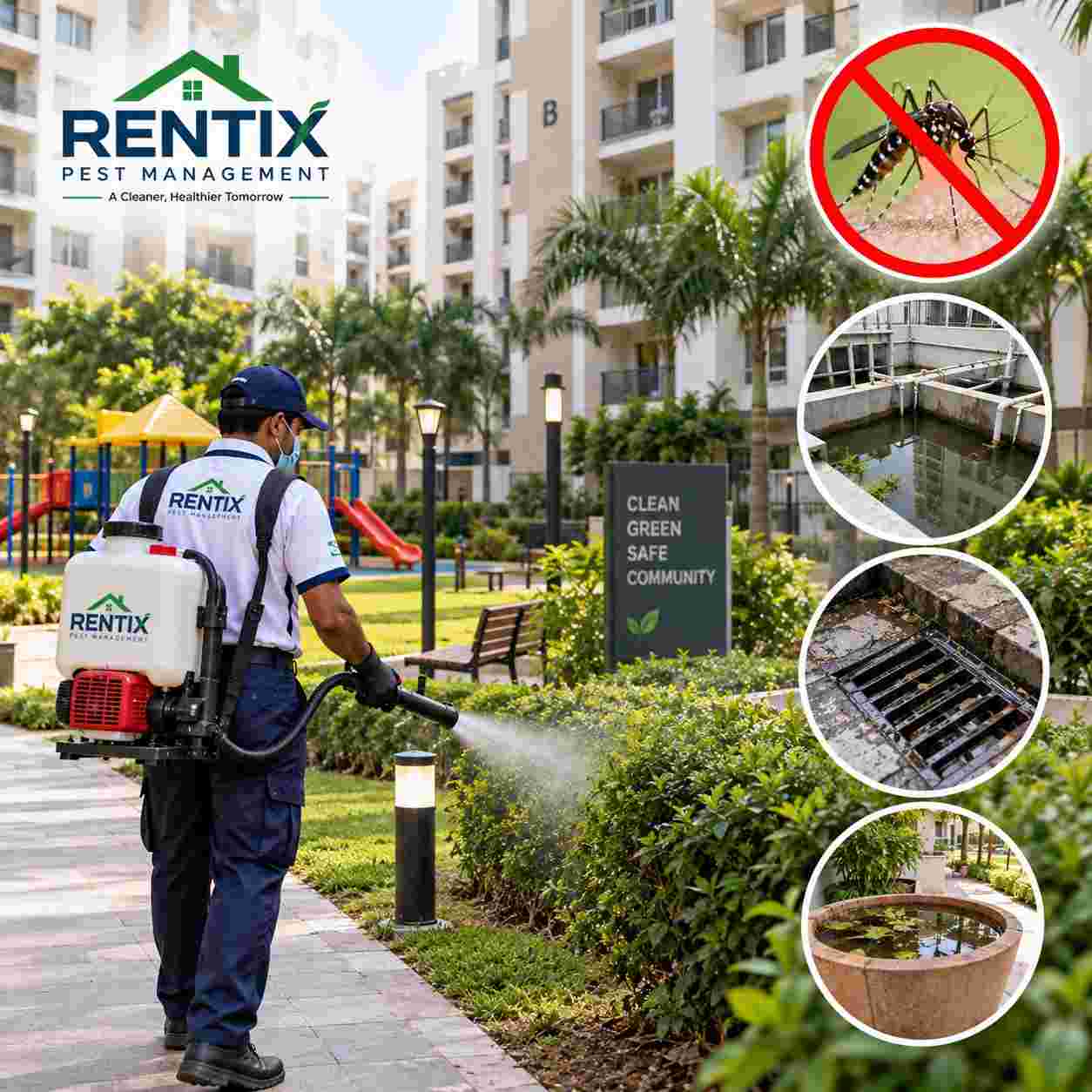 Mosquito control for apartments and communities