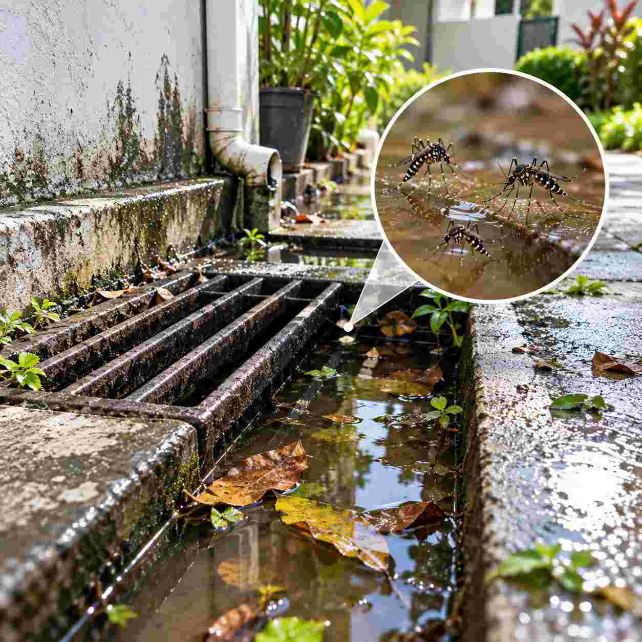 Mosquito inspection around a property