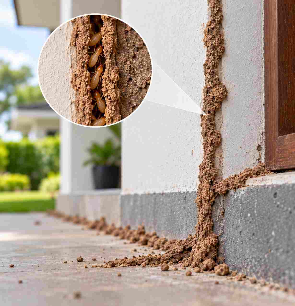 Termite mud tubes