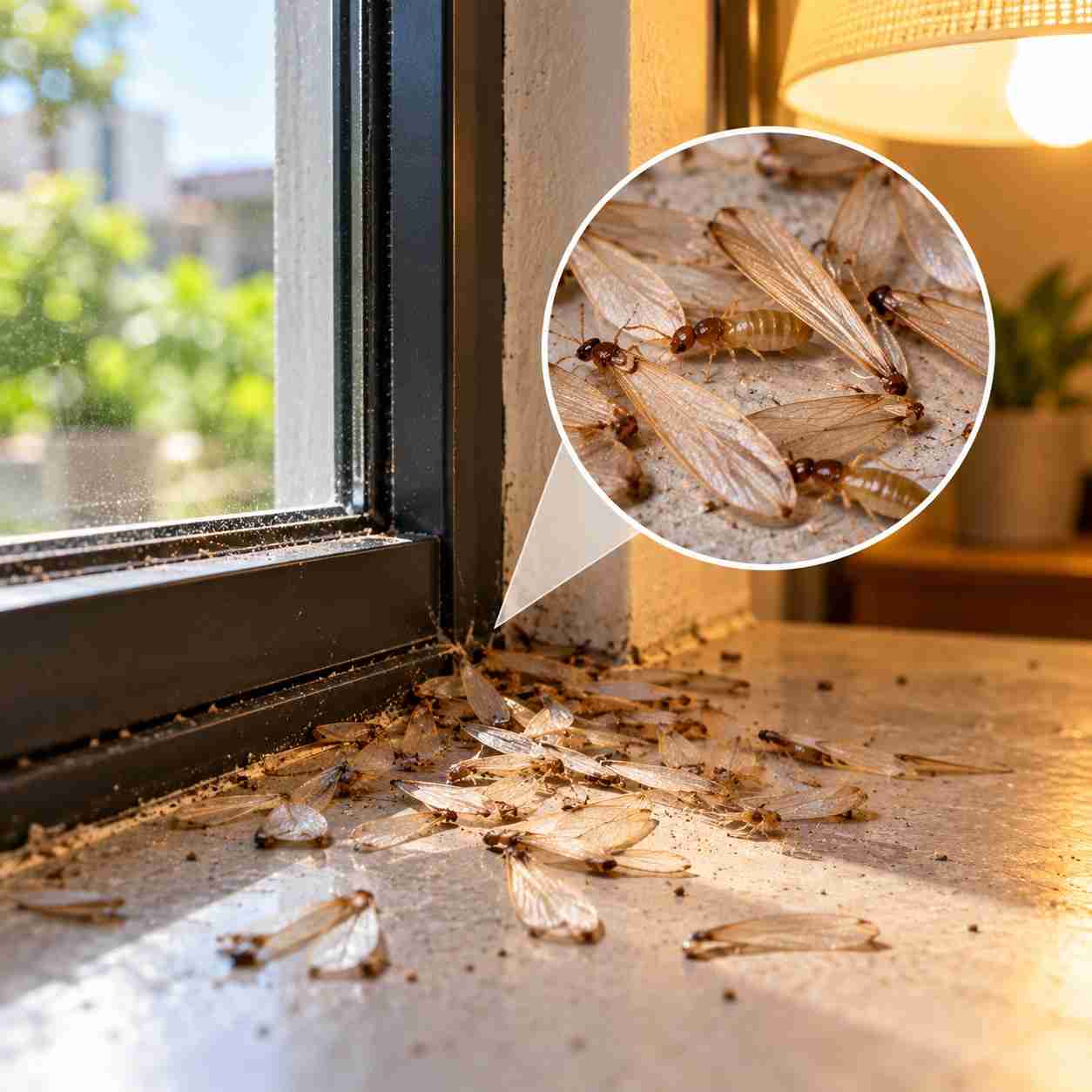 Discarded termite wings