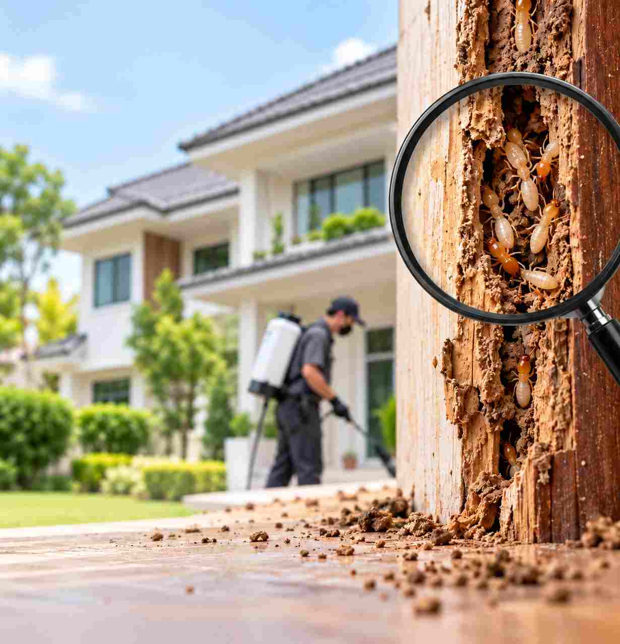 Termite inspection of a property